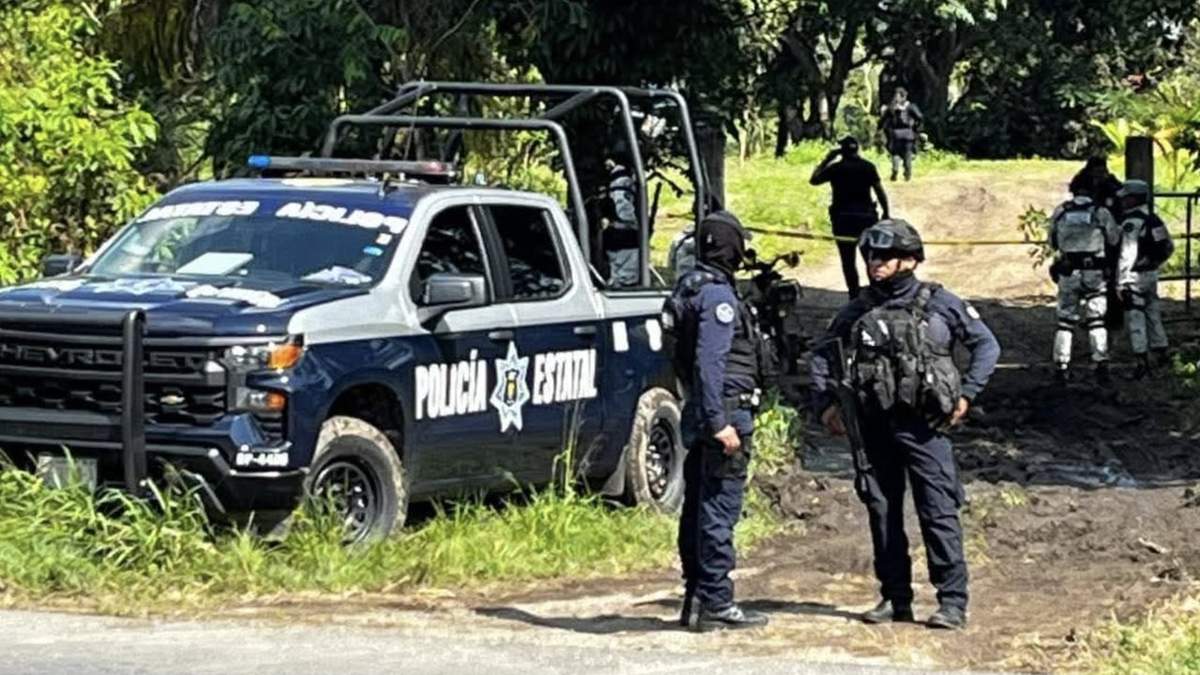 Elementos de seguridad en la zona del hallazgo