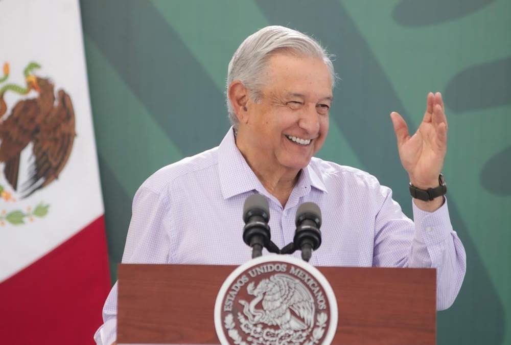 El presidente durante su conferencia matutina que se llevo a cabo en Colima