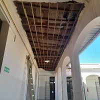 El grave estado en el que quedó la escuela Rawson tras la tormenta