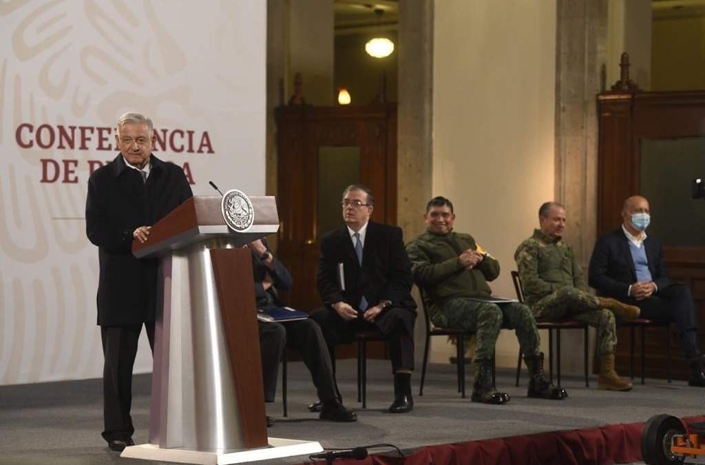 El presidente López Obrador en Palacio Nacional