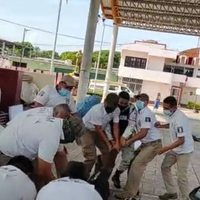 INM y GN desarticulan caravana y detienen a migrantes en Mapastepec, Chiapas