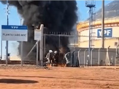 Alarma por un incendio en la cabecera sur del oleoducto Vaca Muerta Norte en Añelo