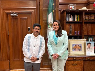 Gobernadora de Aguascalientes sostiene reunión con el ministro presidente Hugo Aguilar