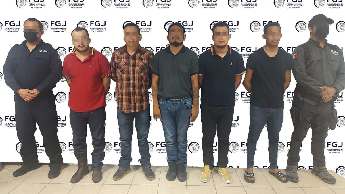 Los cinco sujetos entregados por el Cártel del Golfo