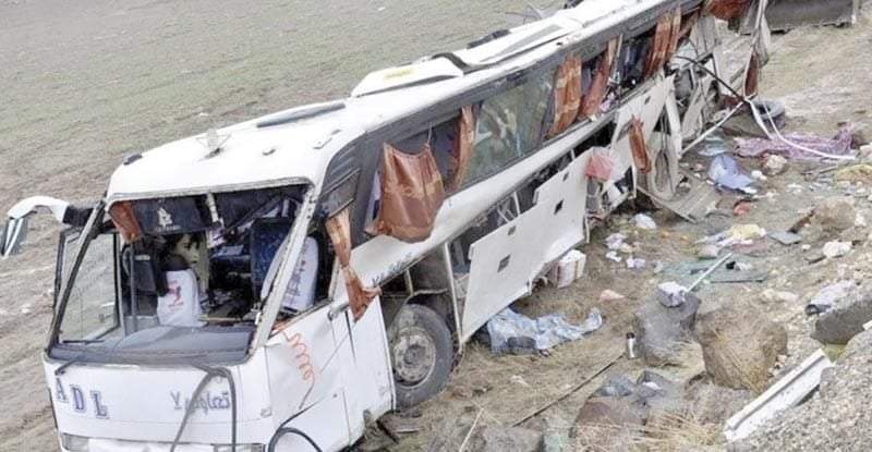 Accidente de autobús deja al menos 21 muertos y 34 heridos en Irán
