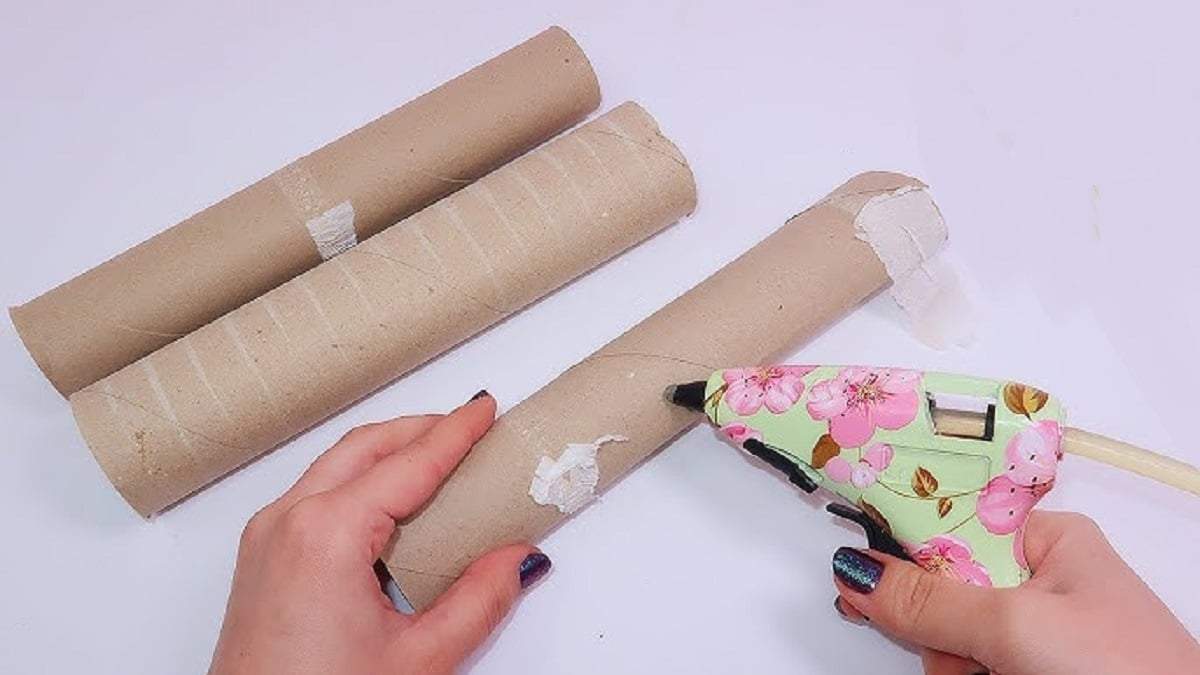 Cómo reciclar con rollos de cocina. Fuente: (X)
