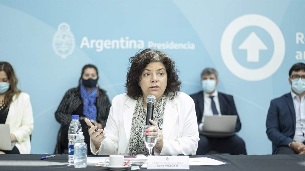 La ministra de Salud, Carla Vizzotti. Fuente: (Twitter)