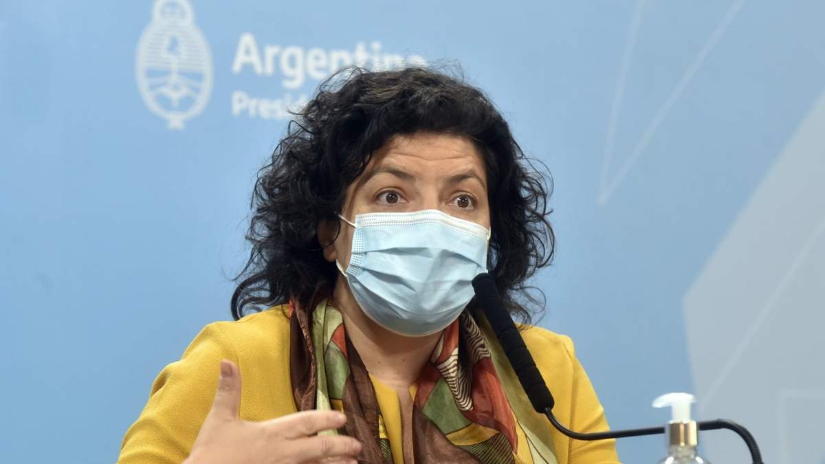 La ministra de Salud, Carla Vizzotti. Fuente: (Twitter)