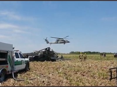 Helicóptero caído en operativo de captura a Caro Quintero se desplomó por falta de combustible: FGR