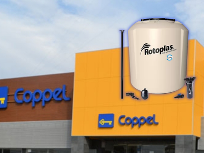 Coppel remata tinaco Rotoplas tricapa plus de 1100 litros con descuento: con tecnología de máxima duración y fácil insta