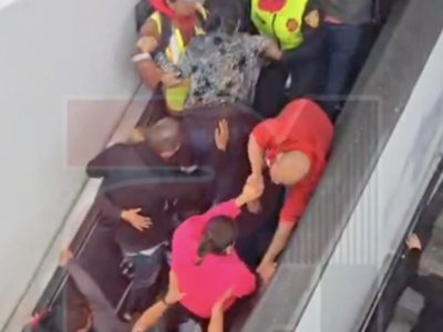 Caída masiva en las escaleras eléctricas de la estación Ciudad Deportiva del Metro; hay 12 heridos