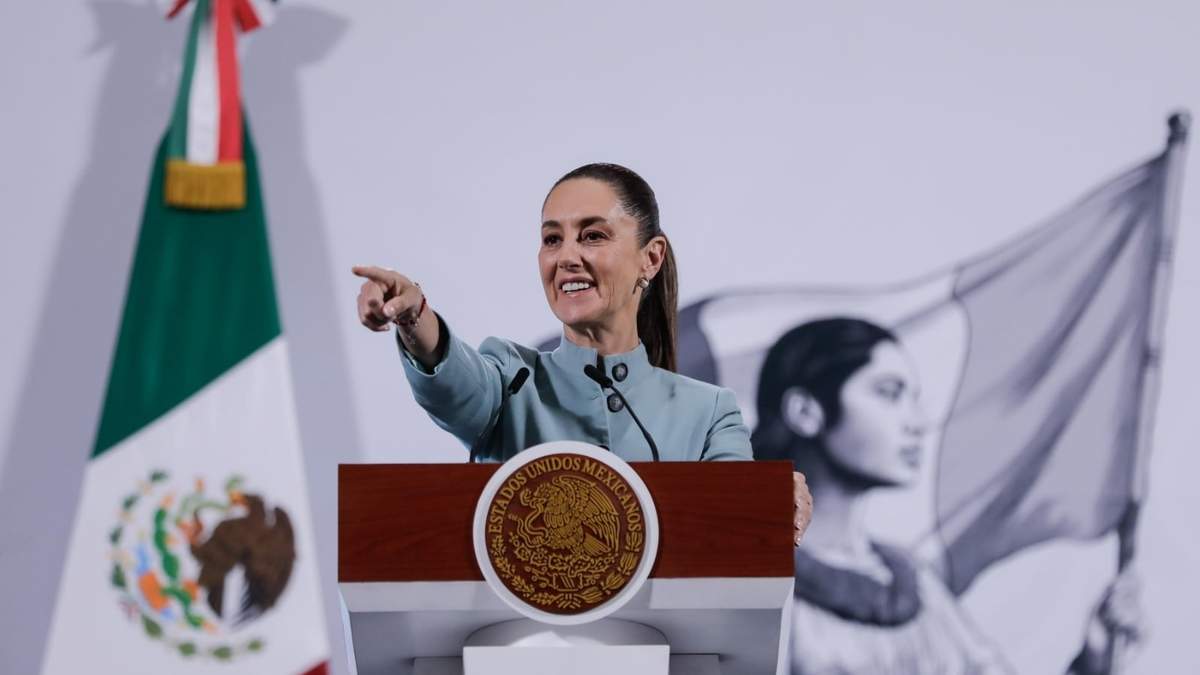 La presidenta Claudia Sheinbaum en la mañanera