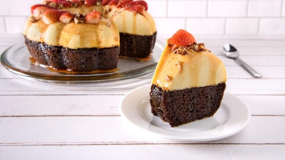 Chocoflan. Fuente: (X)