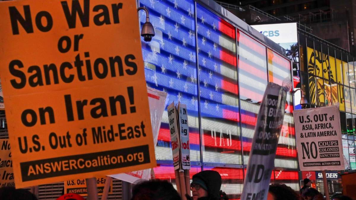 Ciudadanos de Estados Unidos se han manifestado en contra de las sanciones a Irán. Fuente: (Twitter).