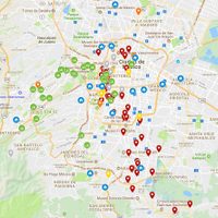 Los inmuebles dañados por el sismo (Mapa)