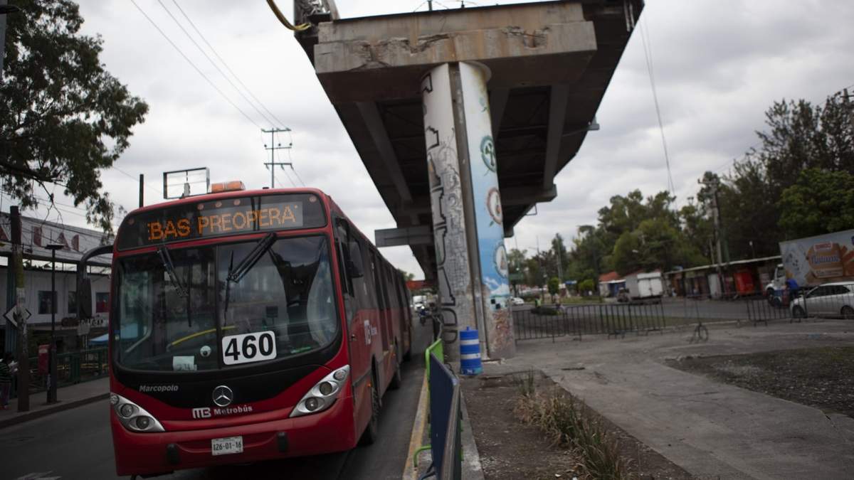 El tramo colapsado de la Línea 12 del Metro