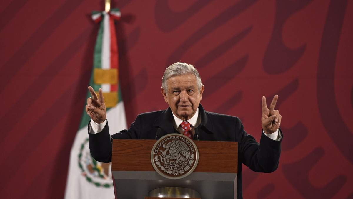 El presidente López Obrador en Palacio Nacional