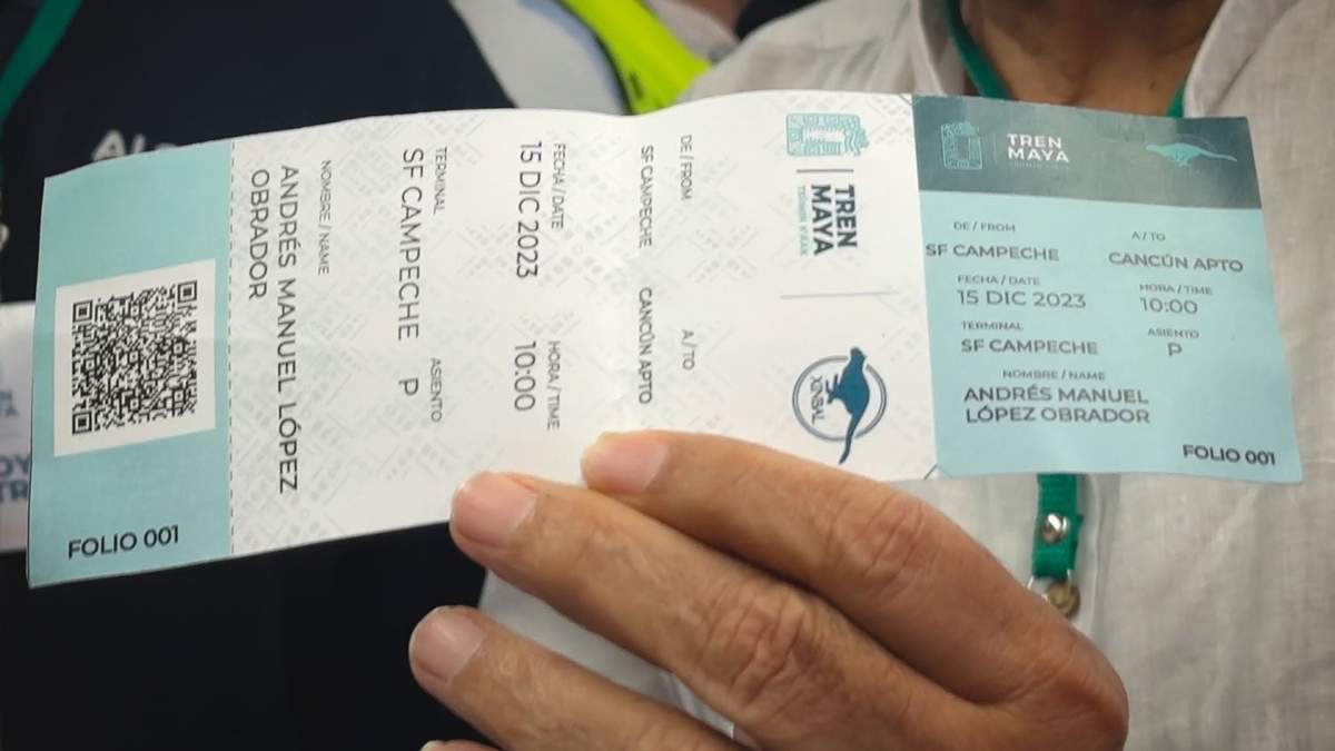 El boleto del Tren Maya de López Obrador