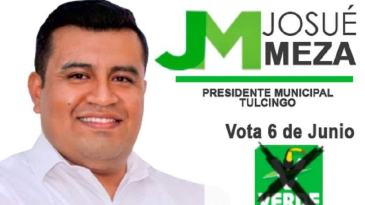 Josué Meza, candidato del Partido Verde a la presidencia municipal de Tulcingo, Puebla, agredió a una comunicadora de Veracruz en 2019