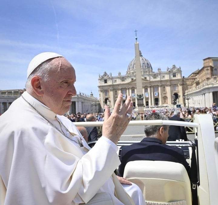 El Papa durante la celebración de este domingo