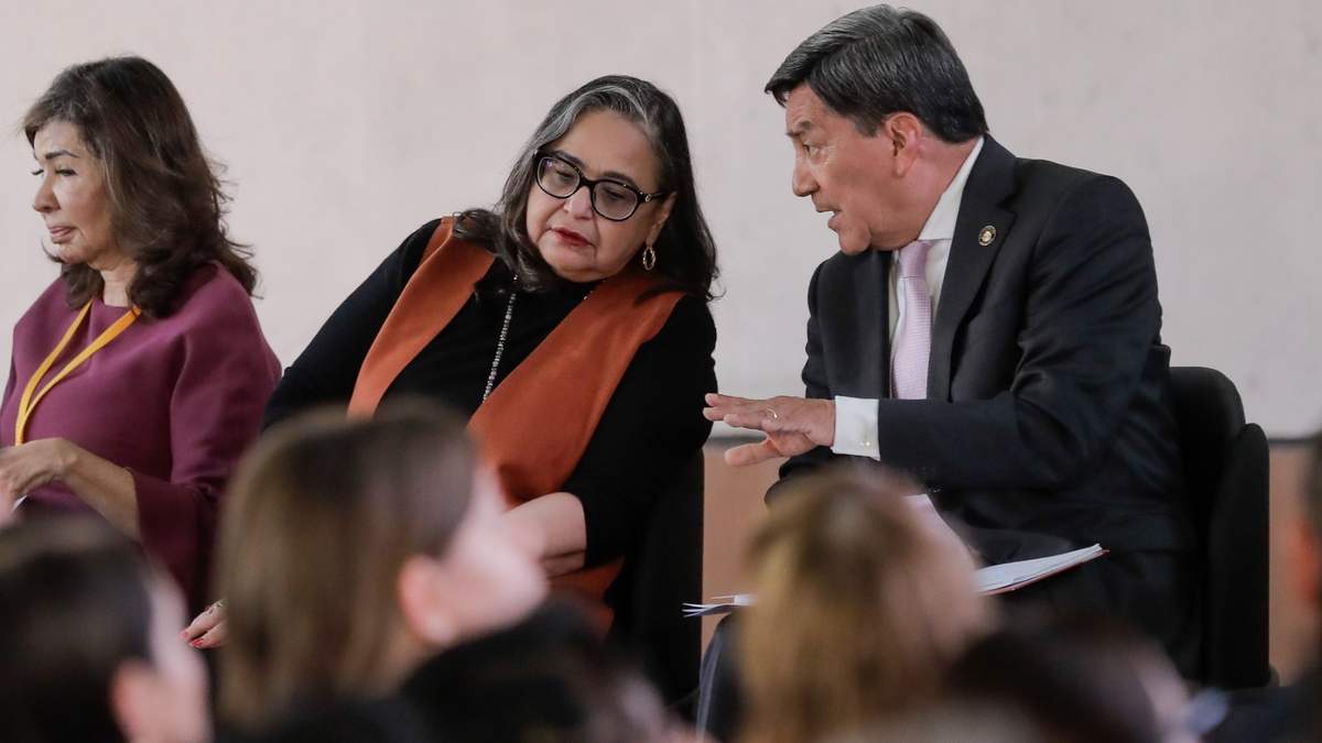 Norma Piña y el diputado Oscar Cantón Zetina