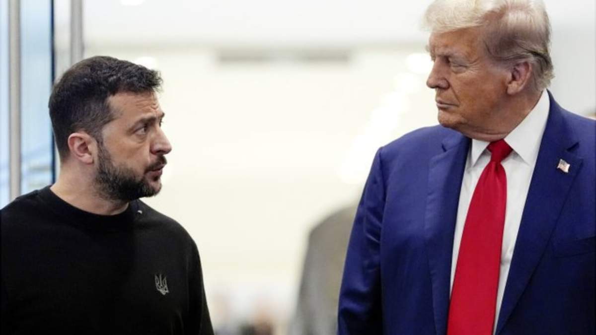 El expresidente Donald Trump se reúne con el presidente de Ucrania, Volodymyr Zelenskyy, en la Torre Trump, el viernes 27 de septiembre de 2024