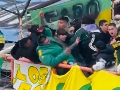 Aficionados del Aldosivi, equipo argentino, se acuchillan entre sí en las gradas (Videos)