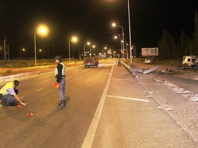 La ruta 7, lugar de un choque fatal en Centenario