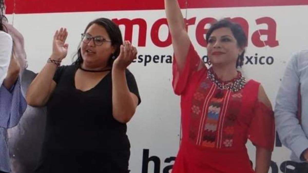 Citlalli Hernández, secretaria general de Morena, y Clara Brugada, alcaldesa por Iztapalapa