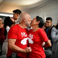 “Sí, acepto”: boda colectiva en el Día del Amor y la Amistad (Video)