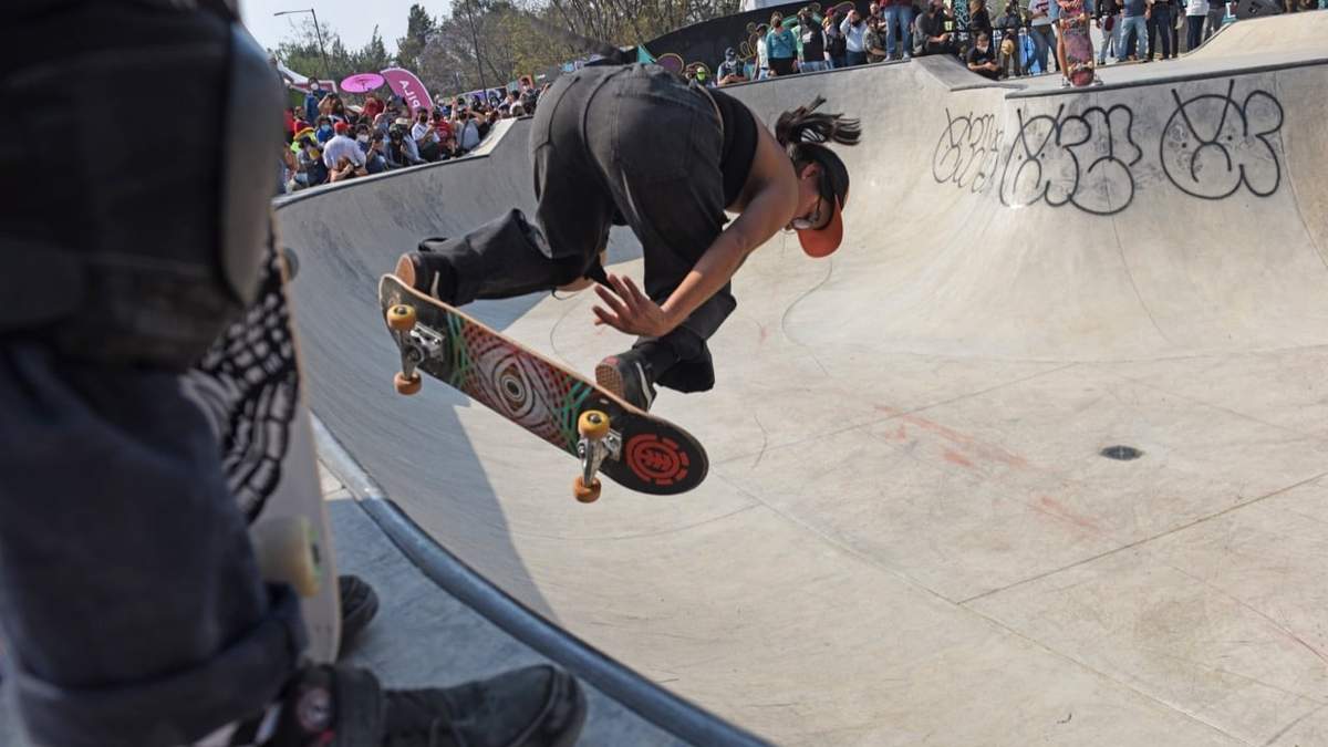 Exhibiciones de skaters en el Parque de Cultura Urbana (Parcur)