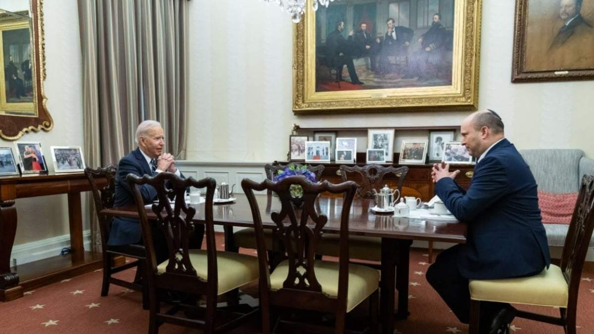 El presidente de Estados Unidos, Joe Biden, recibió al primer ministro de Israel, Naftali Bennett