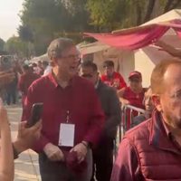 Reaparece Marcelo Ebrard en el cierre de precampaña de Sheinbaum (Video)