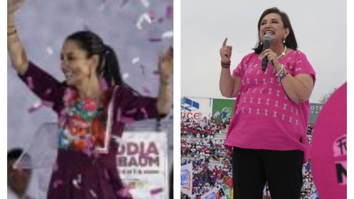 Claudia Sheinbaum, candidata de Morena, PT, PVEM y Xóchitl Gálvez, candidata del PAN, PRI, PRD, a la Presidencia de la República