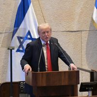 Donald Trump fue ovacionado en el Parlamento de Israel