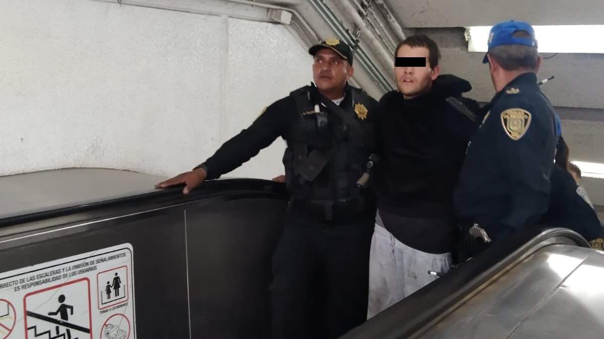 Detenido por atacar a cuatro personas en el Metro Tacubaya