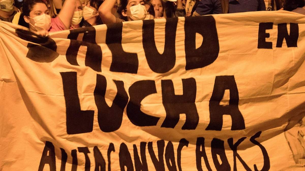 Continúa la protesta de Salud en Neuquén. Fuente: (Twitter)