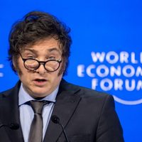 Javier Milei llegó a Suiza para participar del Foro Económico de Davos