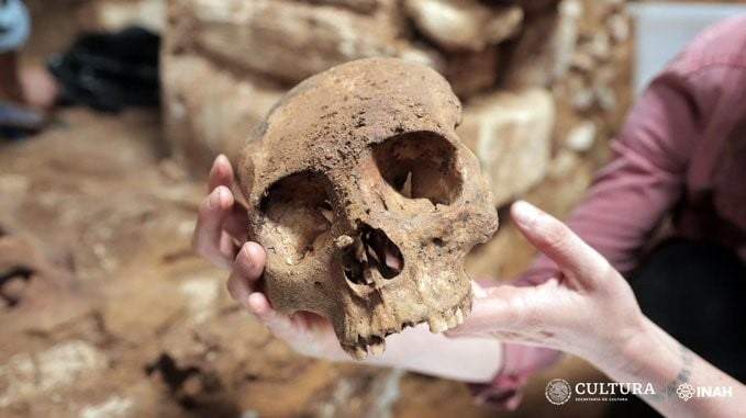 Cámara funeraria en la Zona Arqueológica de Palenque