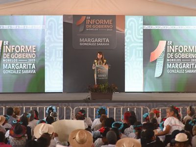 En primer informe, gobernadora morelense expone desorden institucional heredado de Cuauhtémoc Blanco