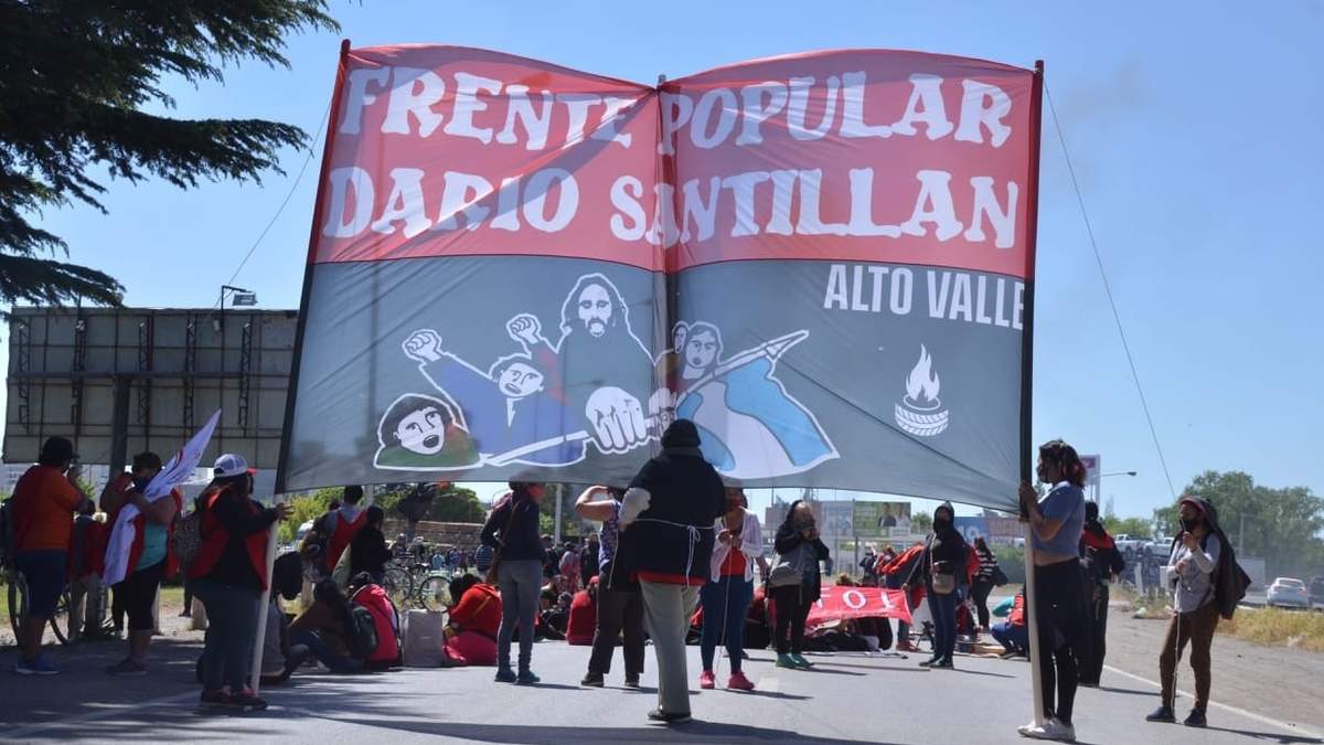 Cortes en las calles de Cipolletti. Fuente: (Twitter)