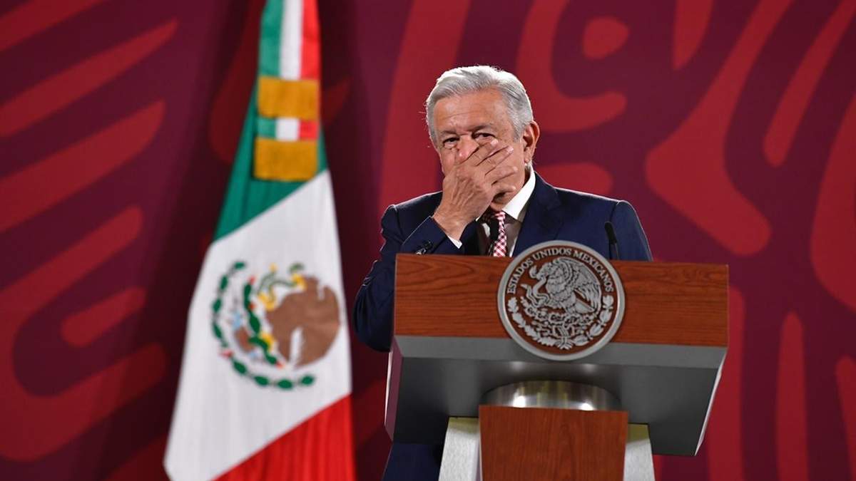 El presidente en Palacio Nacional durante su conferencia matutina