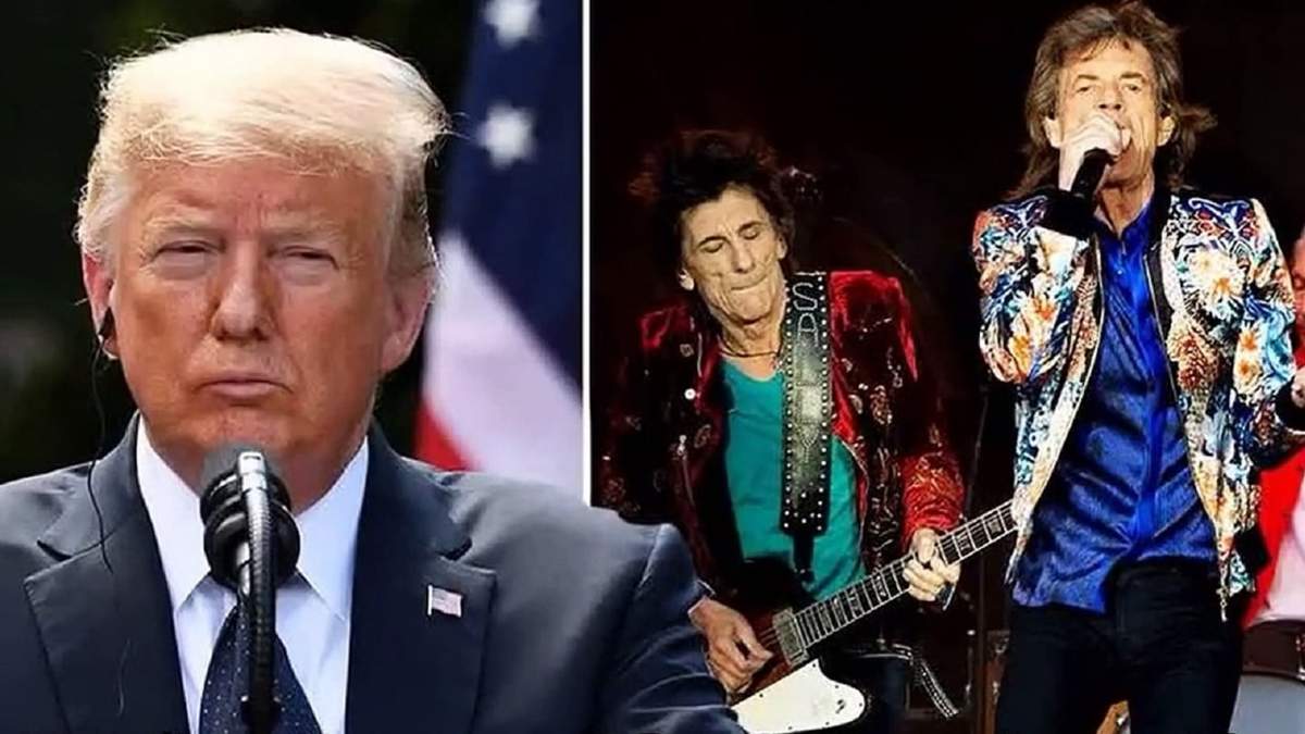 Donald Trump y Los Rolling Stones. Fuente: (Twitter)