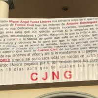 Mantas a nombre de CJNG responsabilizan a Yunes de inseguridad en Veracruz