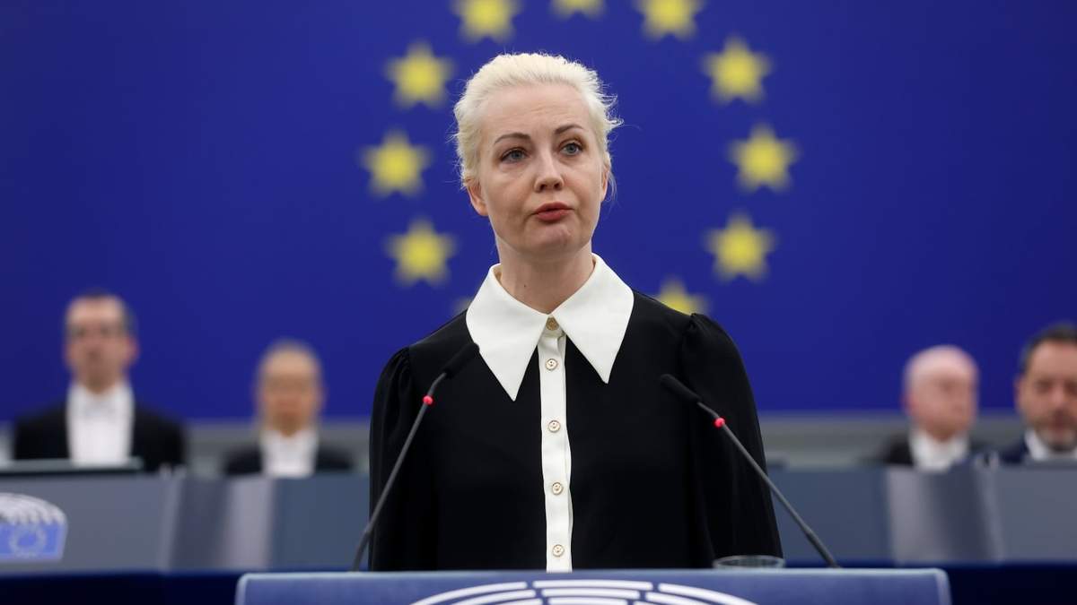 Yulia Navalnaya, la viuda del opositor ruso Alexéi Navalny, en el Parlamento Europeo