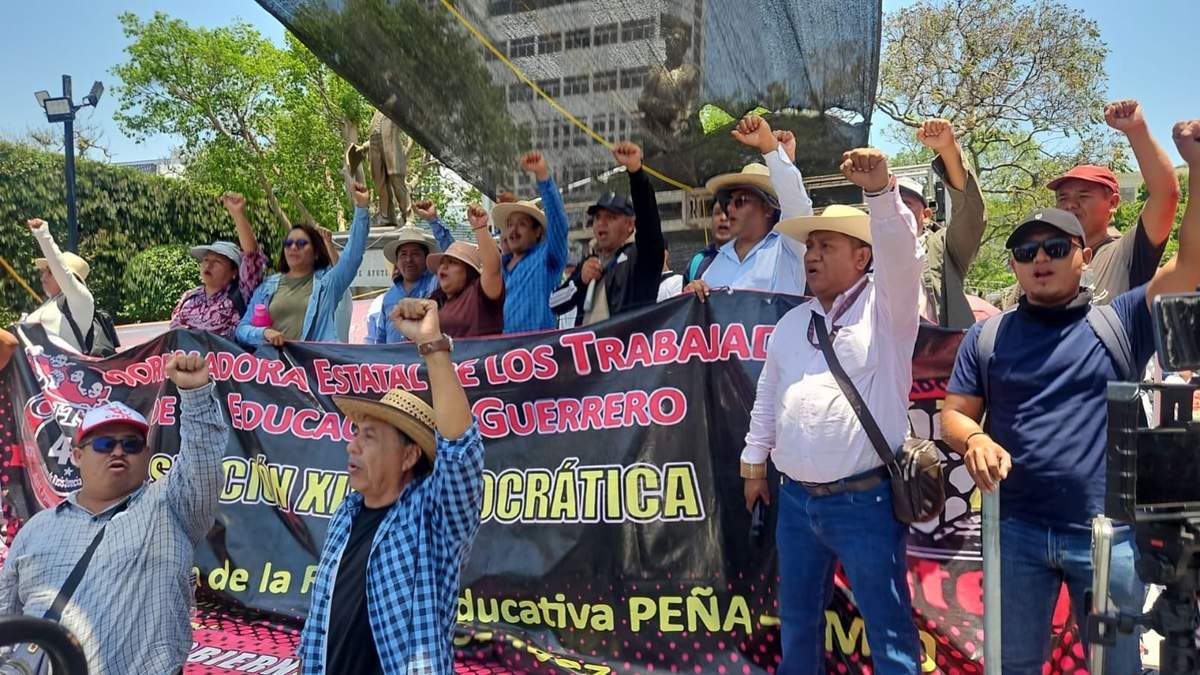 El mitin de la CETEG en Chilpancingo