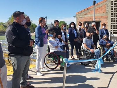 Inauguraron obras que facilitan el acceso al predio y centro vacunatorio Gigante del Este