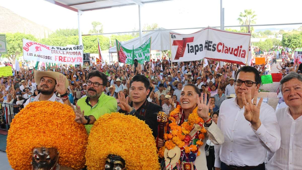 Claudia Sheinbaum, precandidata presidencial en gira por Tlapa de Comonfort, Guerrero