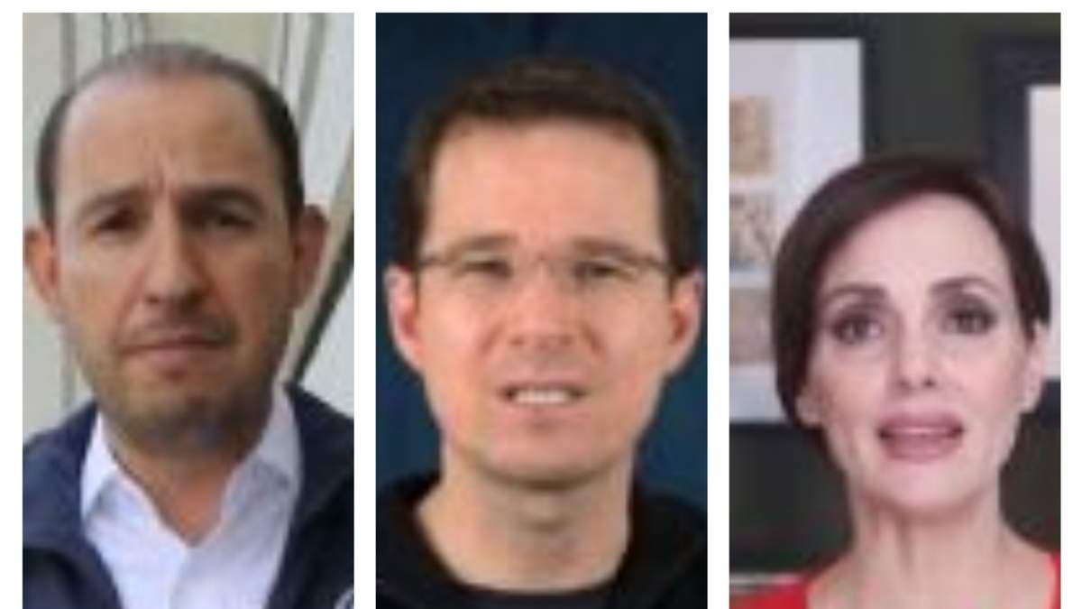 Marko Cortés, Ricardo Anaya y Lilly Téllez