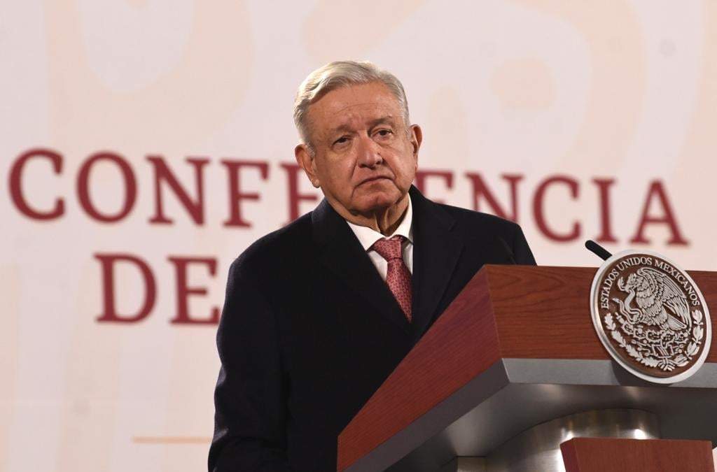 El presidente durante la conferencia de este jueves en Palacio Nacional